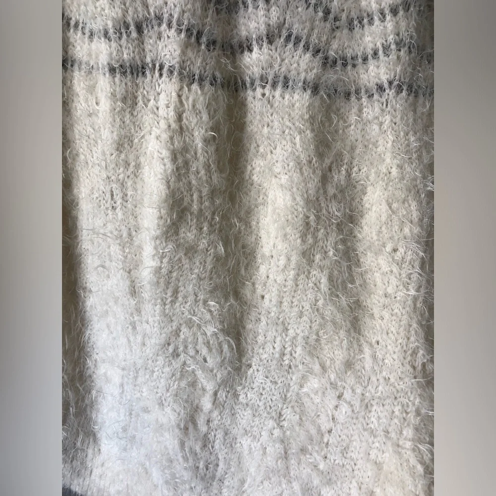 Anthropologie Gray and Cream Cowl Neck Sweater - Picture 12 of 15